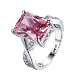 Crystals White Stone Cocktail Designed Ring
