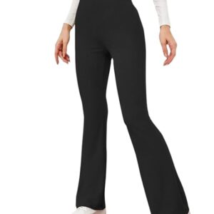 GRECIILOOKS Womens Casual Wool Blend Regular Fit Trouser