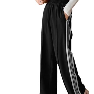 GRECIILOOKS Women's Relaxed Fit High Rise High-Waist Korean Style Trousers