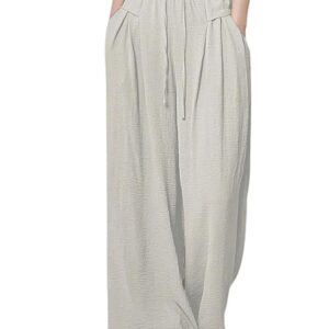 GRECIILOOKS High Waist Polycotton Trousers for Women