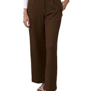 GRECIILOOKS High Waist Cotton Trousers for Women
