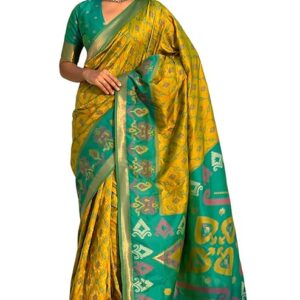 Women's Kanjivaram Soft Silk Sarees With Unstitched Blouse Piece