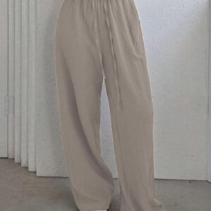 GRECIILOOKS Women's Loose High Rise Trouser