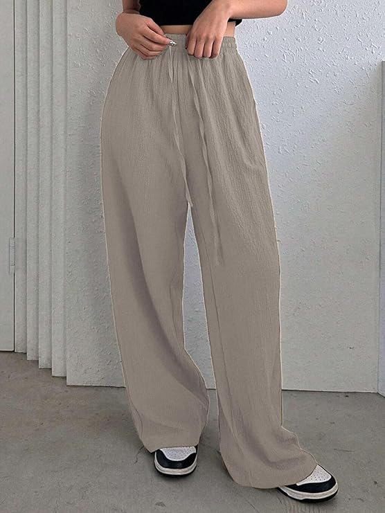 GRECIILOOKS Women's Loose High Rise Trouser
