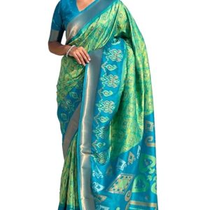 Women's Kanjivaram Soft Silk Sarees With Unstitched Blouse Piece