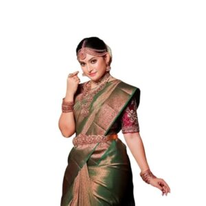 Women's Banarasi Saree Beautiful Jacquard Rich Pallu Design Work Zari Woven Saree With Blouse Piece