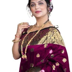 Women's Pure Soft Kanjivaram Silk Saree For Wedding With Blouse Piece