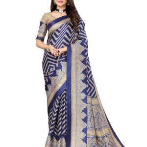 Women's Woven Printed Art Silk Saree with Unstitched Blouse Material