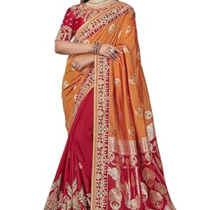 Banarasi Silk Traditional saree with Unstitch Heavy Blouse Piece
