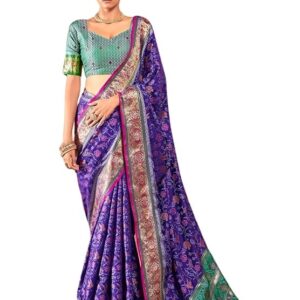 Women's silk saree for festival and Wedding with rich pallu Design with blouse piece