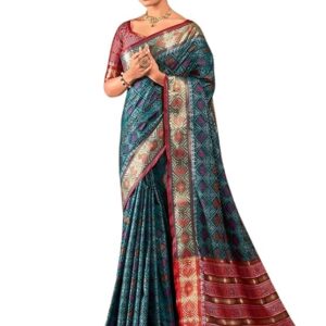 Women's silk saree for festival and Wedding with rich pallu Design with blouse piece