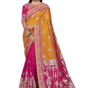 Banarasi Silk Traditional saree with Unstitch Heavy Blouse Piece