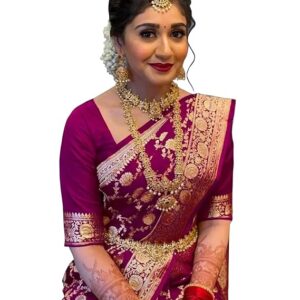 Women's Woven Printed Art Silk Saree with Unstitched Blouse Material